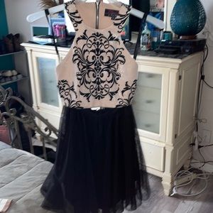 Black and Tan Two Piece dress